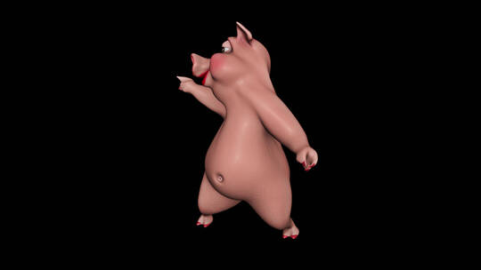 漫画猪在跳舞动画