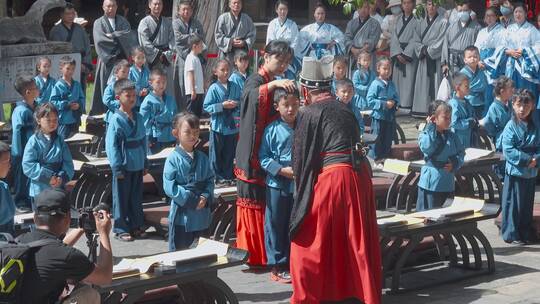 汉文化表演视频文庙祭拜孔子活动节目