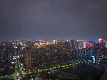 佛山禅城区亚艺地标大景航拍延时