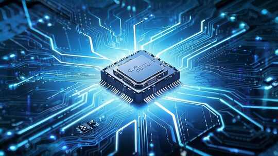中央处理器CPU芯片特写科技电路板