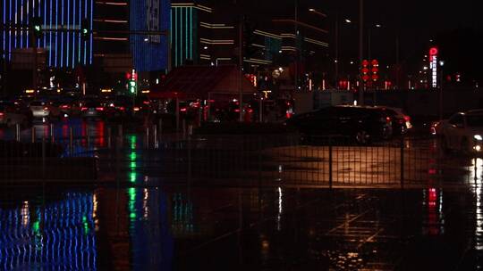 特殊拍摄手法的城市夜景