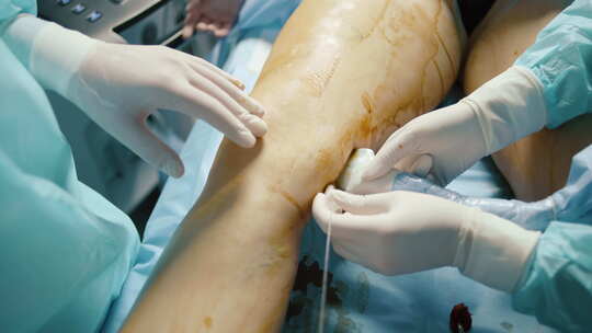 腿部静脉手术视频素材模板下载