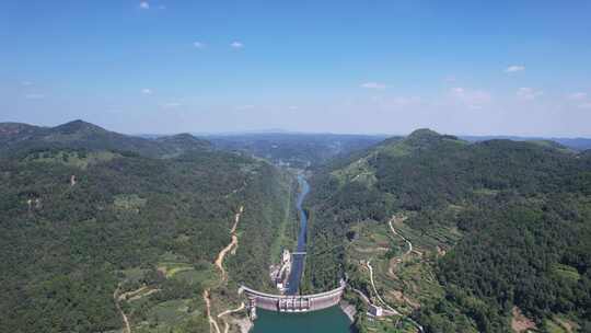 祖国大好河山青山绿水凤凰长潭岗风景区航拍