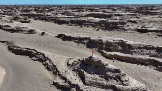 青海海西茫崖火星公路航拍4k视频