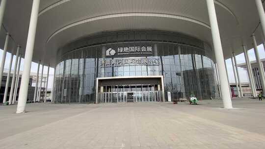 济南起步区黄河会展中心，大型会展建筑高清在线视频素材下载