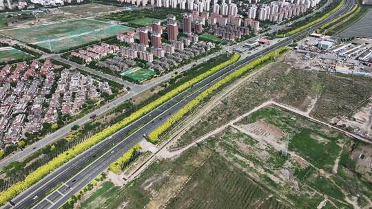 航拍城市快速路