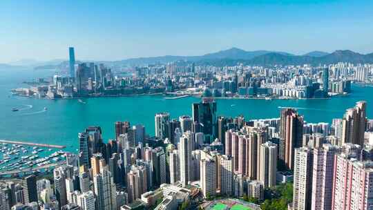 4K航拍香港1视频素材模板下载