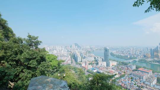 广西柳州全景马鞍山风景城市风光