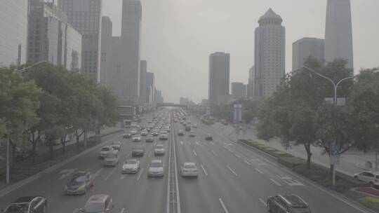 北京马路车流城市街景