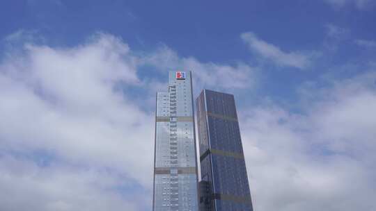 珠海国际金融大厦实拍十字门大厦写字楼延时视频素材模板下载