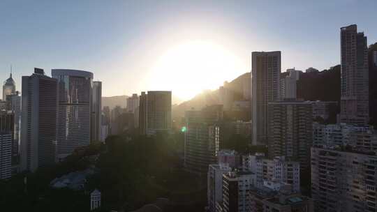 香港清晨航拍