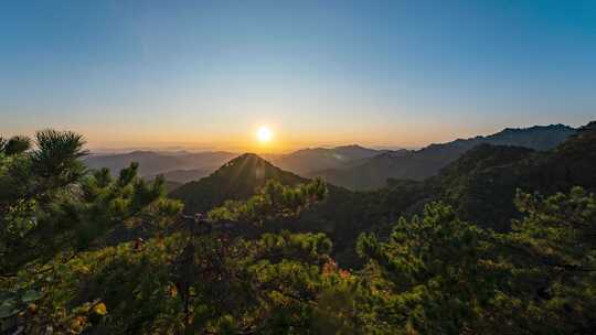 辽宁鞍山千山日出延时视频素材模板下载