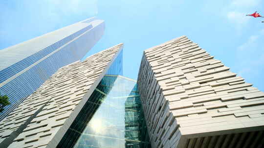 广州珠江新城现代化高楼广州图书馆视频素材模板下载