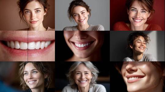 绽放自信笑容，牙齿美白焕发迷人光彩高清在线视频素材下载