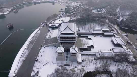 西安大唐芙蓉园雪景