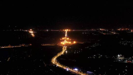 夜幕下的衡阳市区