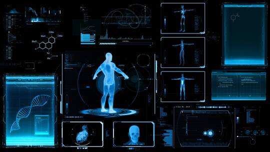 未来高科技人体医疗3D全息展示技術素材