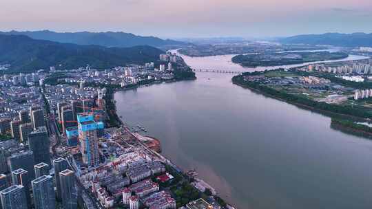 浙江省杭州市富阳区城市风光