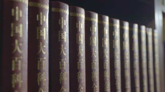 典藏精典百科全书莎士比亚书籍实拍4k视频素材模板下载