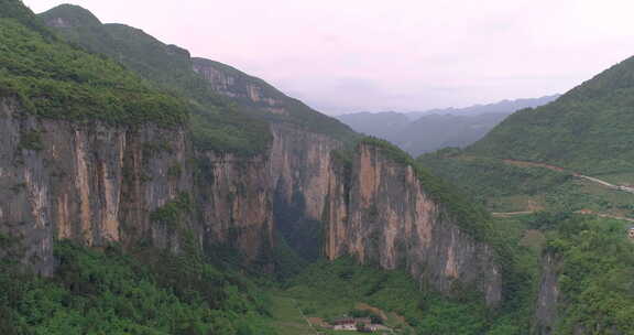 四川重庆旱夔门景点航拍