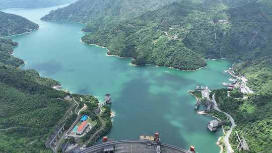 湖南省郴州市东江湖 航拍夏季森林 湖光山色