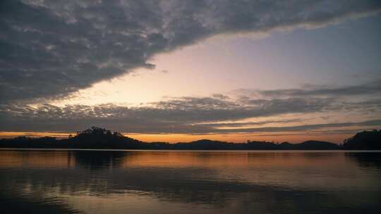 东莞同沙生态公园夜景湖光山色风光延时