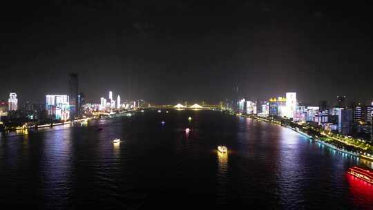 湖北武汉夜景航拍