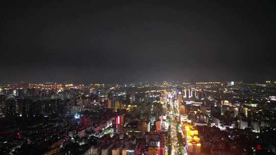 福建泉州大景泉州丰泽区夜景航拍