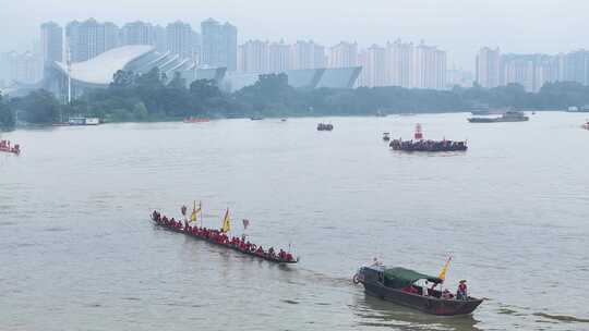 中国广东省广州市生物岛大学城龙舟招景