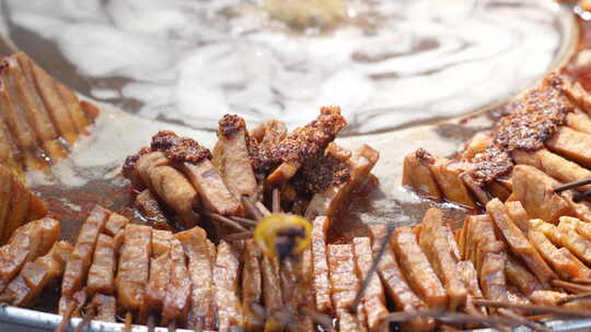 石家庄步行街夜市美食拍摄