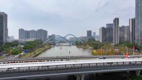 4K航拍广州南沙蕉门河视频素材模板下载