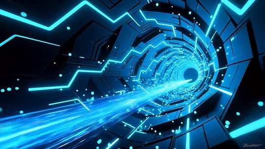 穿梭未来科技光线时空隧道4K