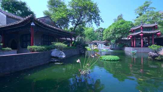 佛山顺德清晖园传统中式建筑与岭南园林水景