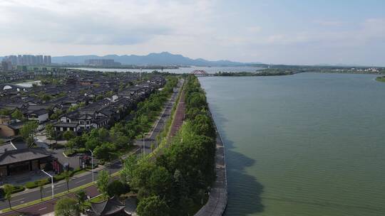 城市航拍湖南常德司马楼古建筑地标