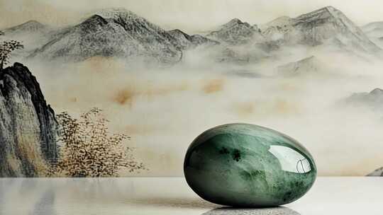 桌子上的玉石背景