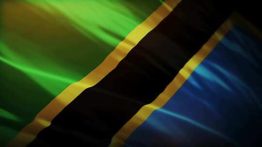 坦桑尼亚国旗挥舞-4K