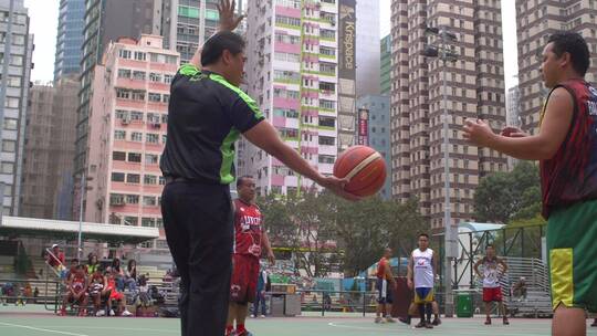 裁判重新开始篮球比赛视频素材模板下载