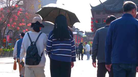 南京市秦淮区夫子庙步行街游客游玩旅游人流