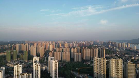 航拍湖北宜昌 城市风光视频素材模板下载