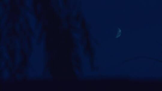 夜晚空镜月亮素材