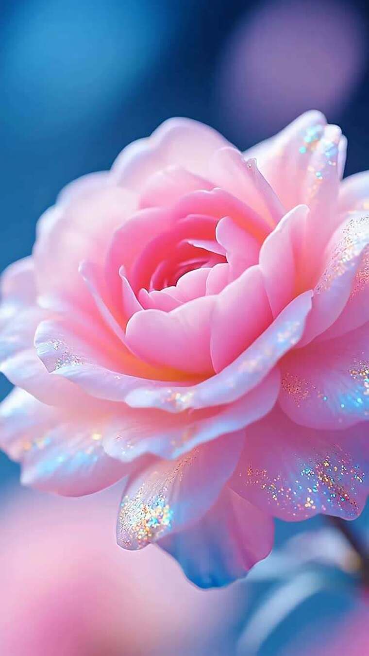 梦幻粉色玫瑰特写