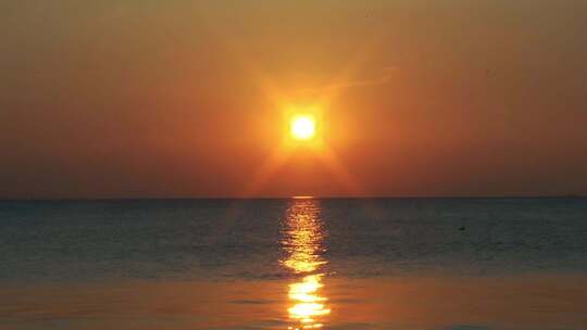 海边夕阳延时摄影