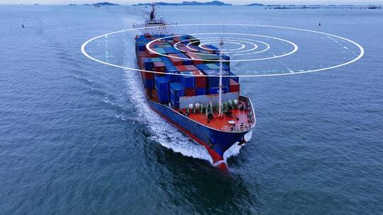 港口货轮运输科技物流视频素材模板下载