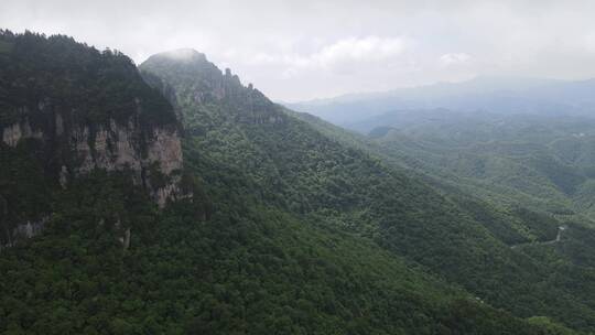 航拍湖北神农架天燕景区4A景区