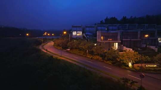 香港离岛区 愉景湾 盘山路 夜景