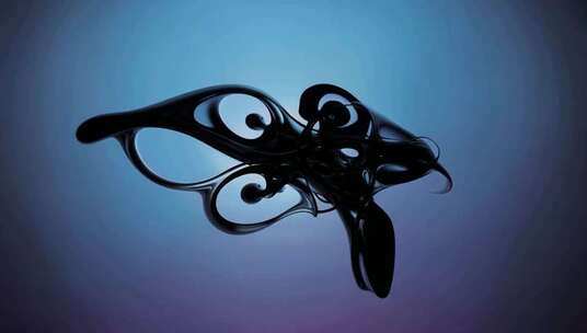 黑色抽象艺术元素动态素材