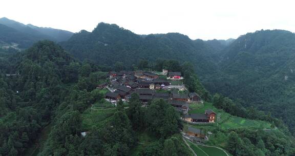 4K航拍湖南湘西十八洞村