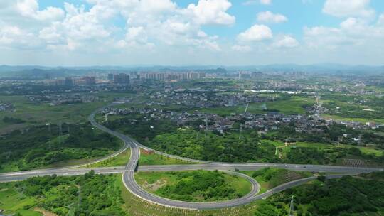 高速公路大景航拍