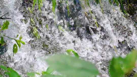 河边流水河流河水小溪山泉泉水流体液体水流