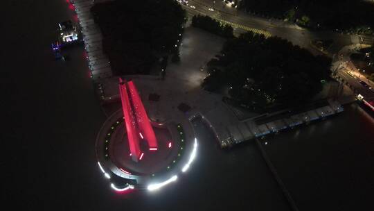 上海市人民英雄纪念塔4快航拍